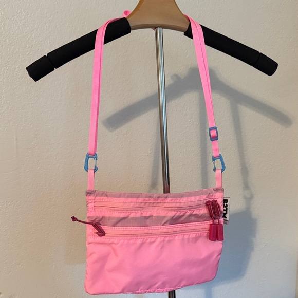Pink Crossbody Bag B2TM Baboon to The Moon travel  purse rectangle sacoche - Picture 1 of 9